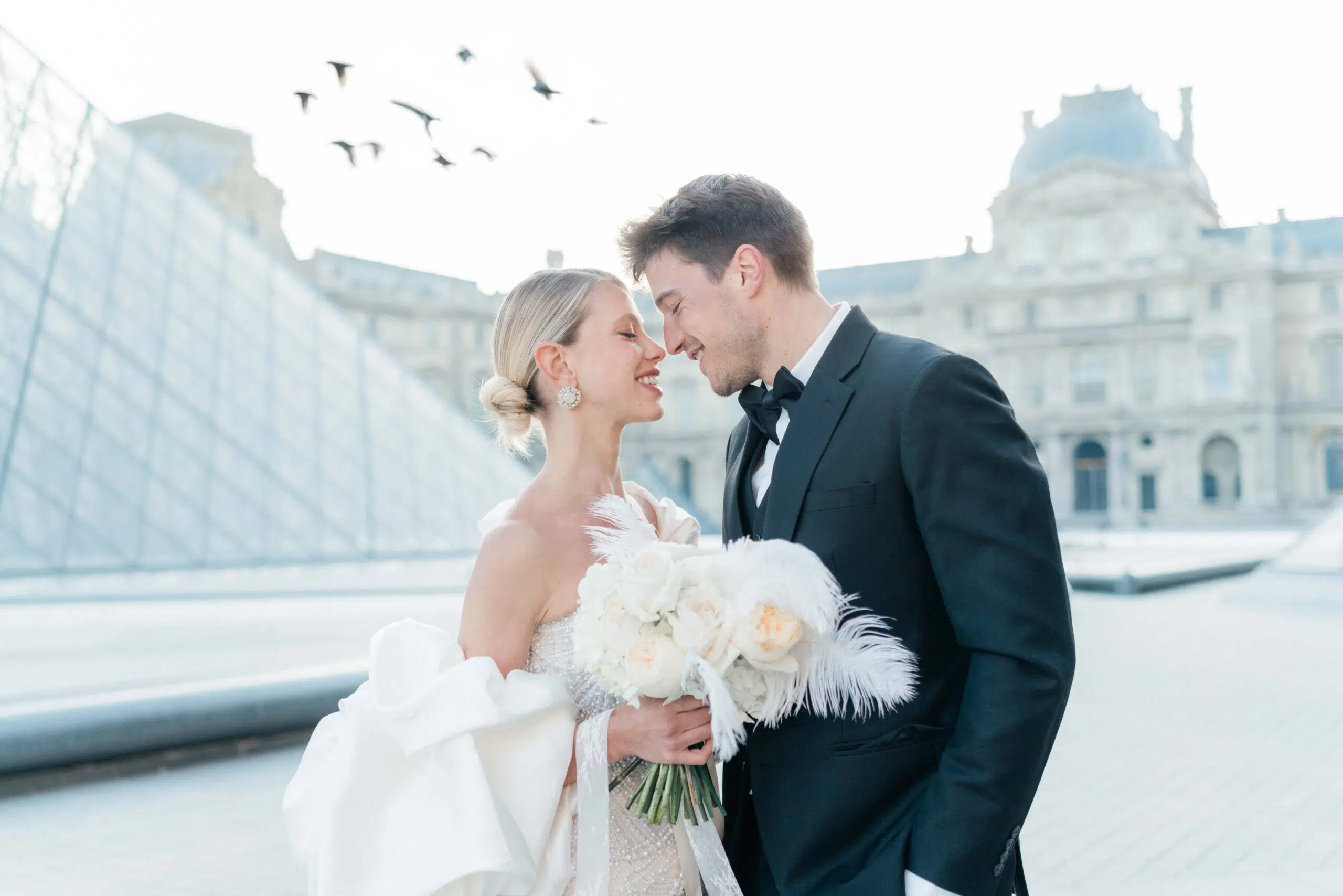 Hochzeitsfotos von einem Brautpaar in Paris gemacht von Hochzeitsfotograf Astrid Neumann aus Wien